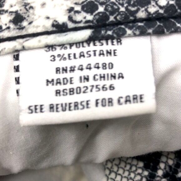 TINSELTOWN 7 Black & White Snakeskin Stretch High-Waisted Jeans - Picture 10 of 10